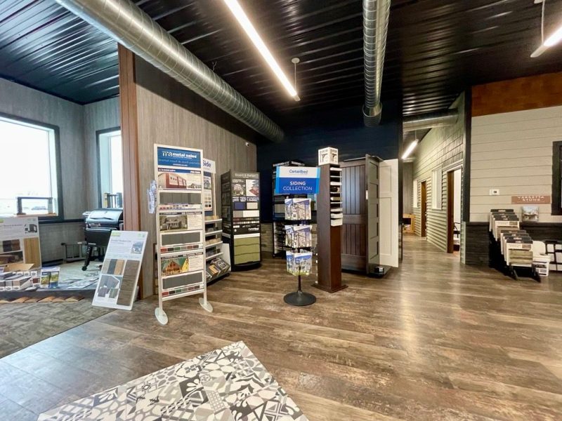 Hawley Wood showroom with window and door displays